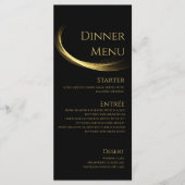 Gouden Elegantie-Bruiloft Menu- Menu (Voorkant)