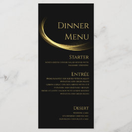 Gouden Elegantie-Bruiloft Menu- Menu