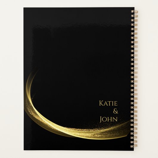 Gouden Elegantie- Bruiloft-Planner Planner (Achterkant)