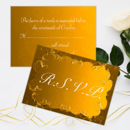 Gouden Elegantie Bruiloft RSVP