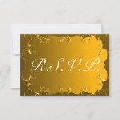 Gouden Elegantie Bruiloft RSVP (Voorkant)
