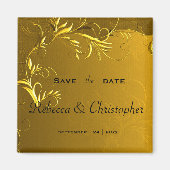Gouden Elegantie Bruiloft Save the Date Magneet (Voorkant)