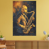 Gouden Elegantie Canvas Afdruk (Insitu (Woonkamer))