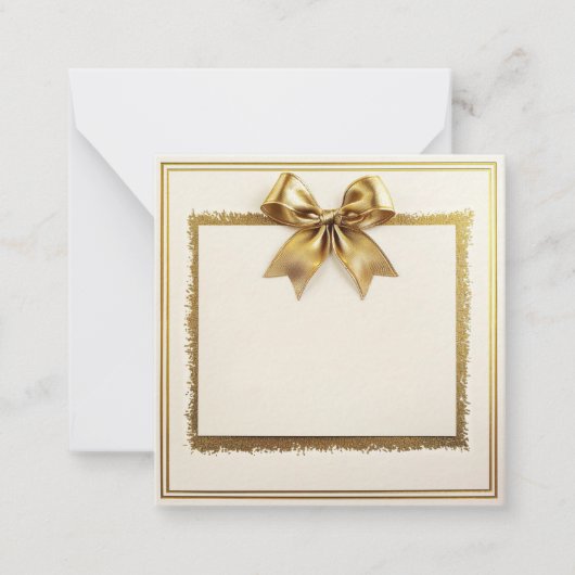 Gouden Elegantie Frame Notitiekaartje (Voorkant)