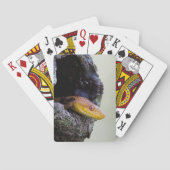 Gouden Elegantie: Gele Rat Snake Speelkaarten (Achterkant)