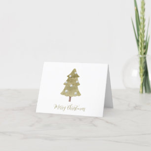 Gouden Elegantie Gezegende kerstboom Feestdagen Kaart