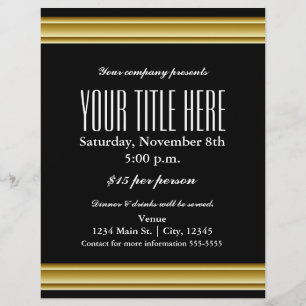 Gouden Elegantie Glamour Evenement Flyer Poster