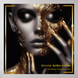 Gouden Elegantie Goddelijke Reflecties Salon & Spa Poster