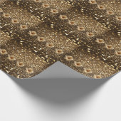 Gouden Elegantie: Gouden Hibiscus Shimmer Cadeaupapier (Hoek)