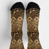 Gouden Elegantie: Gouden Hibiscus Shimmer Sokken (Top)