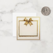 Gouden Elegantie Kader Notitiekaartje (Voorkant / Achterkant in situ)