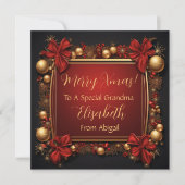 Gouden Elegantie Kerst Kaart (Voorkant)