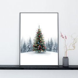 Gouden Elegantie Kerstboom Poster