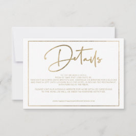 Gouden elegantie lijst script chique details bruil kaart