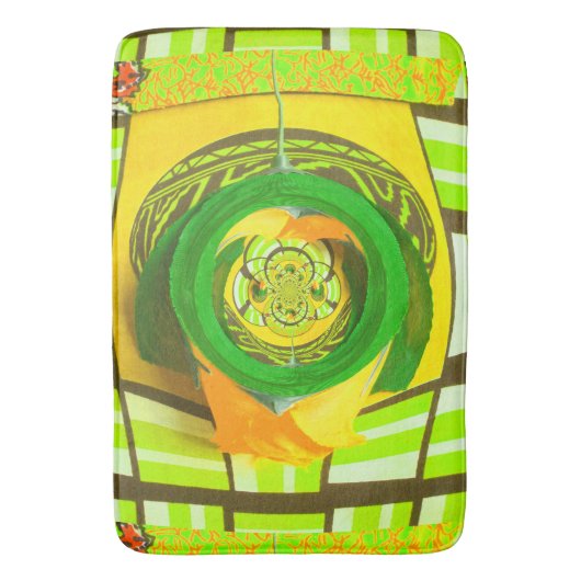 Gouden Elegantie: Mooie Afrikaanse Gele Roos Kunst Badmat (Voorkant Verticaal)