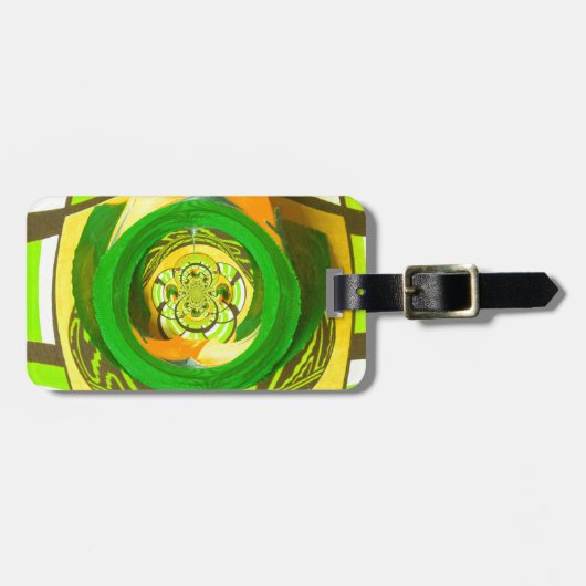 Gouden Elegantie: Mooie Afrikaanse Gele Roos Kunst Bagagelabel (Voorkant horizontaal)