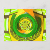 Gouden Elegantie: Mooie Afrikaanse Gele Roos Kunst Briefkaart (Voorkant)