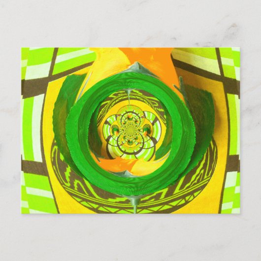 Gouden Elegantie: Mooie Afrikaanse Gele Roos Kunst Briefkaart (Voorkant)