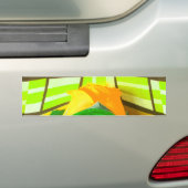 Gouden Elegantie: Mooie Afrikaanse Gele Roos Kunst Bumpersticker (Op auto)