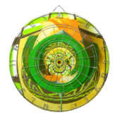 Gouden Elegantie: Mooie Afrikaanse Gele Roos Kunst Dartbord (Voorkant)