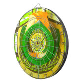 Gouden Elegantie: Mooie Afrikaanse Gele Roos Kunst Dartbord (Voorkant Rechts)