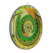 Gouden Elegantie: Mooie Afrikaanse Gele Roos Kunst Dartbord (Voorkant Links)