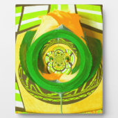 Gouden Elegantie: Mooie Afrikaanse Gele Roos Kunst Fotoplaat (Voorkant)