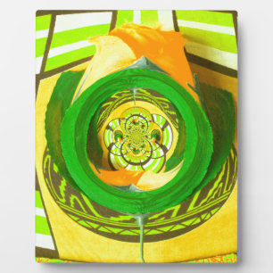 Gouden Elegantie: Mooie Afrikaanse Gele Roos Kunst Fotoplaat