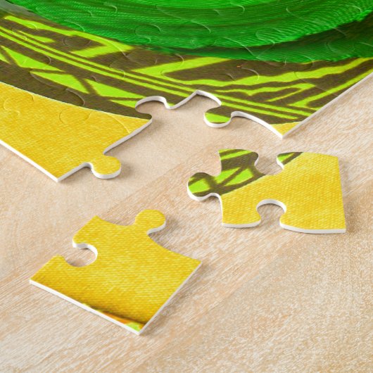 Gouden Elegantie: Mooie Afrikaanse Gele Roos Kunst Legpuzzel (Zijkant)