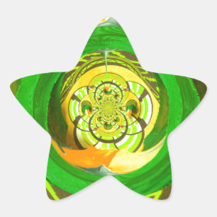 Gouden Elegantie: Mooie Afrikaanse Gele Roos Kunst Ster Sticker