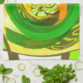 Gouden Elegantie: Mooie Afrikaanse Gele Roos Kunst Theedoek (Gevouwen)