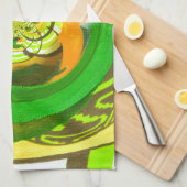 Gouden Elegantie: Mooie Afrikaanse Gele Roos Kunst Theedoek (Quarter Fold)