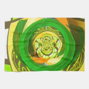 Gouden Elegantie: Mooie Afrikaanse Gele Roos Kunst Theedoek