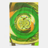 Gouden Elegantie: Mooie Afrikaanse Gele Roos Kunst Theedoek (Verticaal)