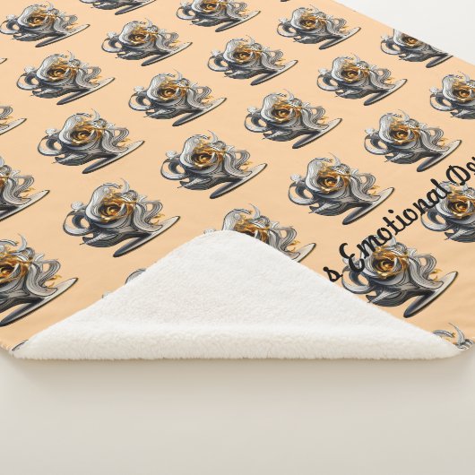 "Gouden Elegantie ontvouwt zich" Sherpa Deken (3/4)