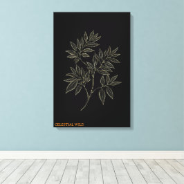 Gouden Elegantie Tak Fijne Kunst Canvas Afdruk