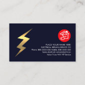 Gouden Elektrische Circuit Thuisbedrading Visitekaartje (Achterkant)