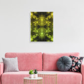 Gouden Elektrische Plasma Fractale Kunst Canvas Afdruk (Insitu (Woonkamer))