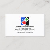 Gouden Elektrokring Blauwe Bliksem Visitekaartje (Achterkant)