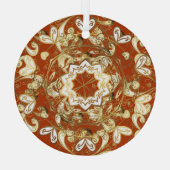 Gouden elementen: naadloos patroon. glas ornament (Achterkant)