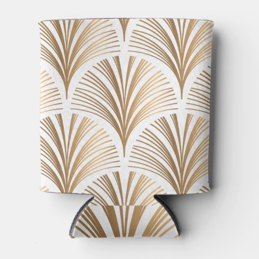 Gouden elementen: witte art deco blikjeskoeler (Voorkant)
