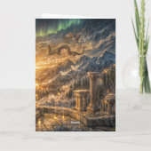 Gouden Elfen Fantasy Licht – Impressionistische Fa Kaart (Achterkant)