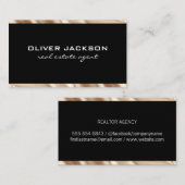 Gouden Elite Trim Zwart Visitekaartje (Voorkant / Achterkant)