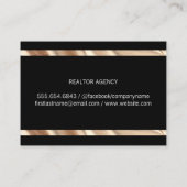 Gouden Elite Trim Zwart Visitekaartje (Achterkant)