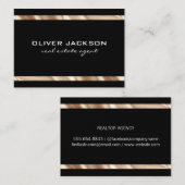 Gouden Elite Trim Zwart Visitekaartje (Voorkant / Achterkant)