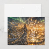 Gouden Elven Fantasie Licht Impressionistische Fan Briefkaart (Voorkant / Achterkant)
