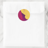 Gouden Ember Abstract Ronde Sticker (Tas)