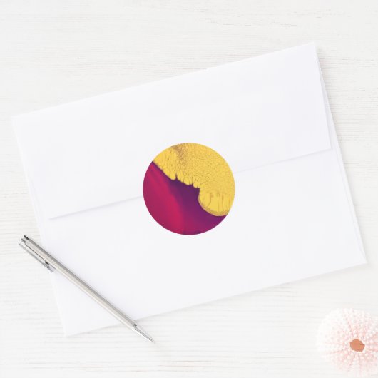 Gouden Ember Abstract Ronde Sticker (Envelop)