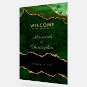 Gouden Emerald Groene Agaat Bruiloft Welkom Acryl Bord (Hoek)