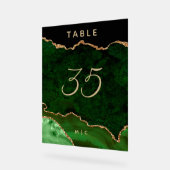 Gouden Emerald Groene Agaat Trouwtafel Nummer Acryl Bord (Hoek)